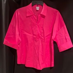 Chico's Vibrant Pink Button Down Shirt